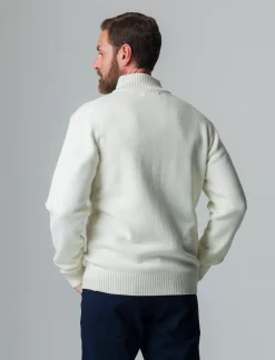 Piazza Italia Maglia cardigan lavorazione jacquard regular fit - panna Bianco Clearance