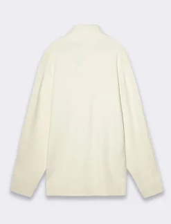 Piazza Italia Maglia cardigan lavorazione jacquard regular fit - panna Bianco Clearance