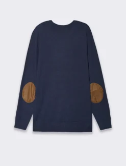 Piazza Italia Maglia collo alto con zip, filato premium regular fit - Blu Online