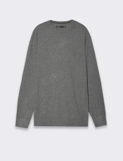 Piazza Italia Maglia collo alto con zip, filato premium regular fit - mel. Grigio Best