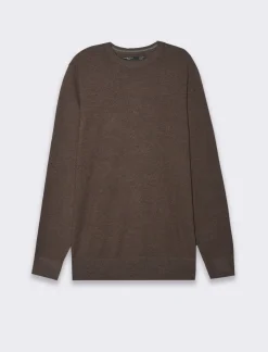 Piazza Italia Maglia collo alto con zip, filato premium regular fit - Moro Marrone Sale