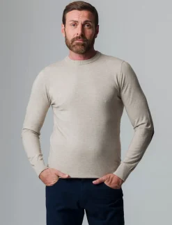 Piazza Italia Maglia collo alto con zip, filato premium regular fit - Beige Sale