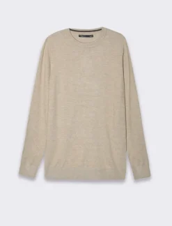 Piazza Italia Maglia collo alto con zip, filato premium regular fit - Beige Sale