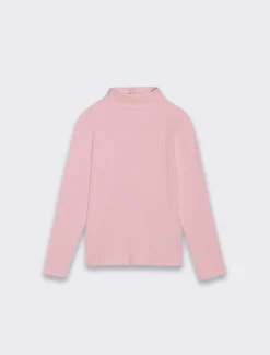 Piazza Italia MAGLIA COLLO ALTO IN COSTINA DA BAMBINA - Rosa Cheap