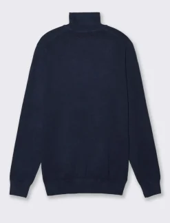 Piazza Italia Maglia collo alto in misto viscosa premium regular fit - Blu 0 Best Sale