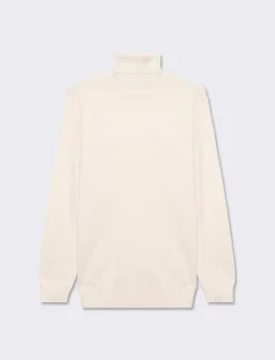 Piazza Italia Maglia collo alto in misto viscosa premium regular fit - latte Bianco Store