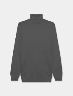 Piazza Italia Maglia collo alto in misto viscosa premium regular fit - Antracite melange Grigio Hot