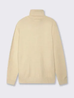 Piazza Italia Maglia collo alto lavorazione rasata, filato premium regular fit - ecru Beige Hot