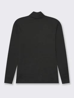 Piazza Italia Maglia collo alto manica lunga vestibilità slim - Nero Best Sale