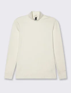 Piazza Italia Maglia collo alto manica lunga vestibilità slim - Avorio Beige Sale