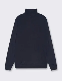 Piazza Italia Maglia collo alto regular fit con costina al collo, ai polsi e al fondo - Blu 0 Store