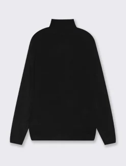 Piazza Italia Maglia collo alto regular fit con costina al collo, ai polsi e al fondo - Nero Store