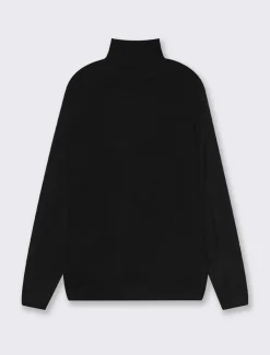 Piazza Italia Maglia collo alto regular fit con costina al collo, ai polsi e al fondo - Nero Store