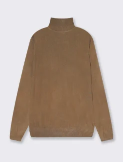 Piazza Italia Maglia collo alto regular fit con costina al collo, ai polsi e al fondo - Grigio fango Sale