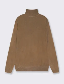 Piazza Italia Maglia collo alto regular fit con costina al collo, ai polsi e al fondo - Grigio fango Sale