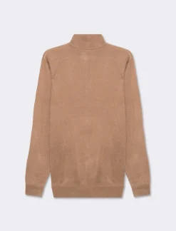 Piazza Italia Maglia collo alto zip basic regular fit - tortora Grigio Clearance