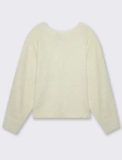 Piazza Italia Maglia con filo effetto metallizzato paricollo e manica a pipistrello - Avorio Beige Cheap