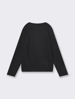 Piazza Italia Maglia con piegoni e paillettes reversibili - Nero Discount