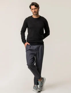 Piazza Italia Maglia girocollo basic regular fit - Nero Cheap