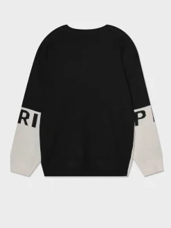 Piazza Italia Maglia girocollo bicolore con disegno jacquard - Nero Shop