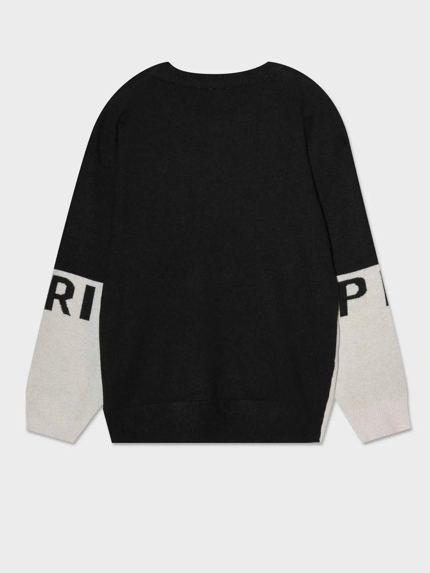 Piazza Italia Maglia girocollo bicolore con disegno jacquard - Nero Shop