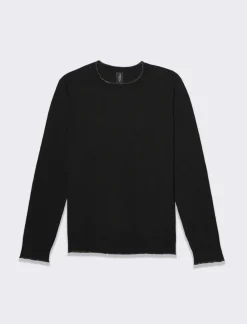 Piazza Italia Maglia girocollo con vestibilità comfort e dettagli lurex - Nero Cheap