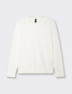 Piazza Italia Maglia girocollo con vestibilità comfort e dettagli lurex - Avorio Beige Outlet