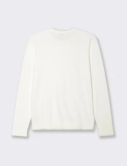 Piazza Italia Maglia girocollo con vestibilità comfort e dettagli lurex - Avorio Beige Outlet