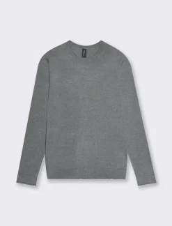Piazza Italia Maglia girocollo con vestibilità comfort e dettagli lurex - Antracite melange Grigio Sale