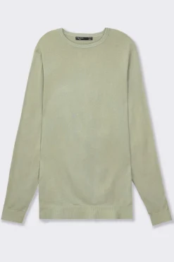 Piazza Italia Maglia girocollo con filato effetto cachemere - Verde Sale