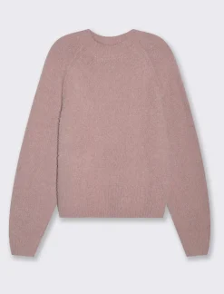 Piazza Italia Maglia girocollo con manica raglan fondo e polsini a costa elastica - Rosa Discount