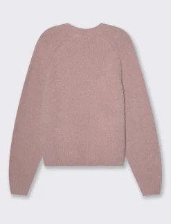 Piazza Italia Maglia girocollo con manica raglan fondo e polsini a costa elastica - Rosa Discount