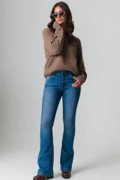 Piazza Italia Maglia girocollo con manica raglan fondo e polsini a costa elastica - tortora Grigio Shop