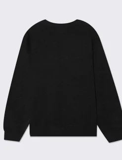 Piazza Italia Maglia girocollo con scritta jacquard bicolore - Nero Shop