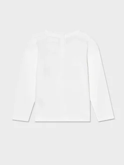 Piazza Italia Maglia girocollo con stampa sul davanti in 3 varianti colore - panna Bianco Flash Sale