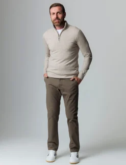 Piazza Italia Maglia girocollo filato premium regular fit con toppe effetto suede - Beige Online