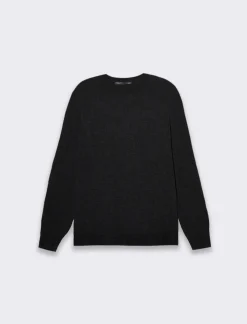 Piazza Italia Maglia girocollo in ciniglia a coste, regular fit - Nero Best