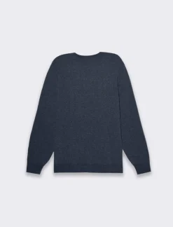 Piazza Italia Maglia girocollo in ciniglia a coste, regular fit - Blu Store