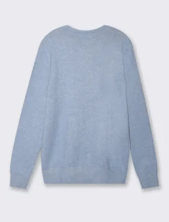 Piazza Italia Maglia girocollo lavorazione rasata, filato premium regular fit - Celeste Azzurro Online