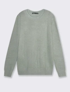 Piazza Italia Maglia girocollo lavorazione rasata, filato premium regular fit - Verde Cheap