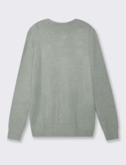 Piazza Italia Maglia girocollo lavorazione rasata, filato premium regular fit - Verde Cheap