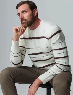 Piazza Italia Maglia girocollo lavorazione jacquard fantasia astratta regular fit - panna Bianco Cheap