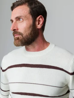 Piazza Italia Maglia girocollo lavorazione jacquard fantasia astratta regular fit - panna Bianco Cheap