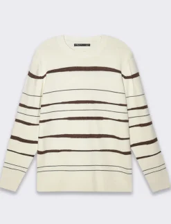 Piazza Italia Maglia girocollo lavorazione jacquard fantasia astratta regular fit - panna Bianco Cheap