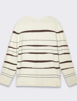 Piazza Italia Maglia girocollo lavorazione jacquard fantasia astratta regular fit - panna Bianco Cheap