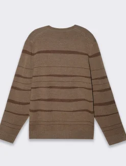 Piazza Italia Maglia girocollo lavorazione jacquard fantasia astratta regular fit - fango Grigio Outlet