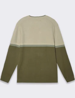 Piazza Italia Maglia girocollo lavorazione jacquard fantasia a fasce, regular fit - militare Verde Cheap