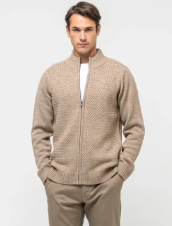 Piazza Italia Maglia girocollo lavorazione jacquard regular fit - Beige Hot