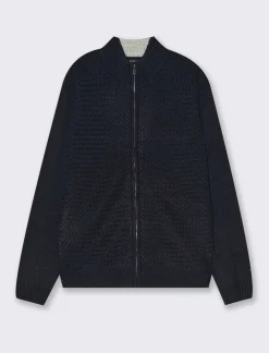 Piazza Italia Maglia girocollo lavorazione jacquard regular fit - Blu Flash Sale