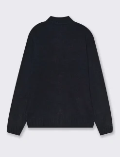 Piazza Italia Maglia girocollo lavorazione jacquard regular fit - Blu Flash Sale